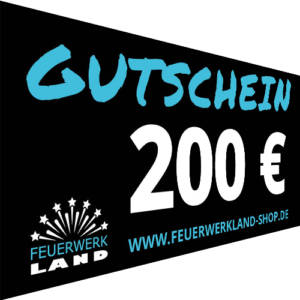 200 Euro Gutscheine Feuerwerkland 2016 - Feuerwerkland