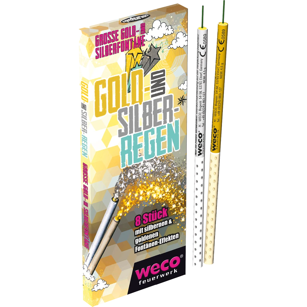 weco gold und silberregen 8er feuerwerkland shop.de - Feuerwerkland