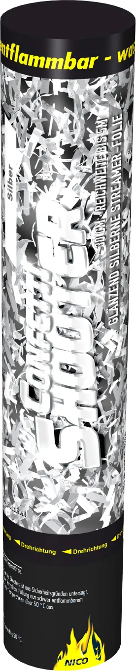Nico Confetti Shooter Silber 30cm