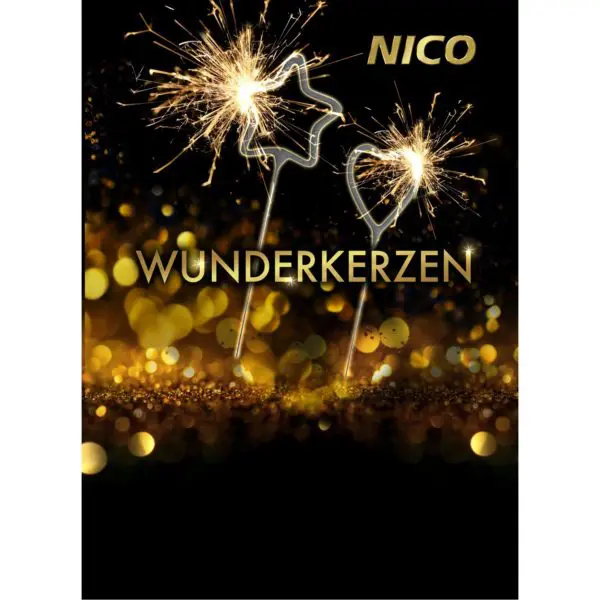 Nico Symbol-Wunderkerzen Herz/Stern