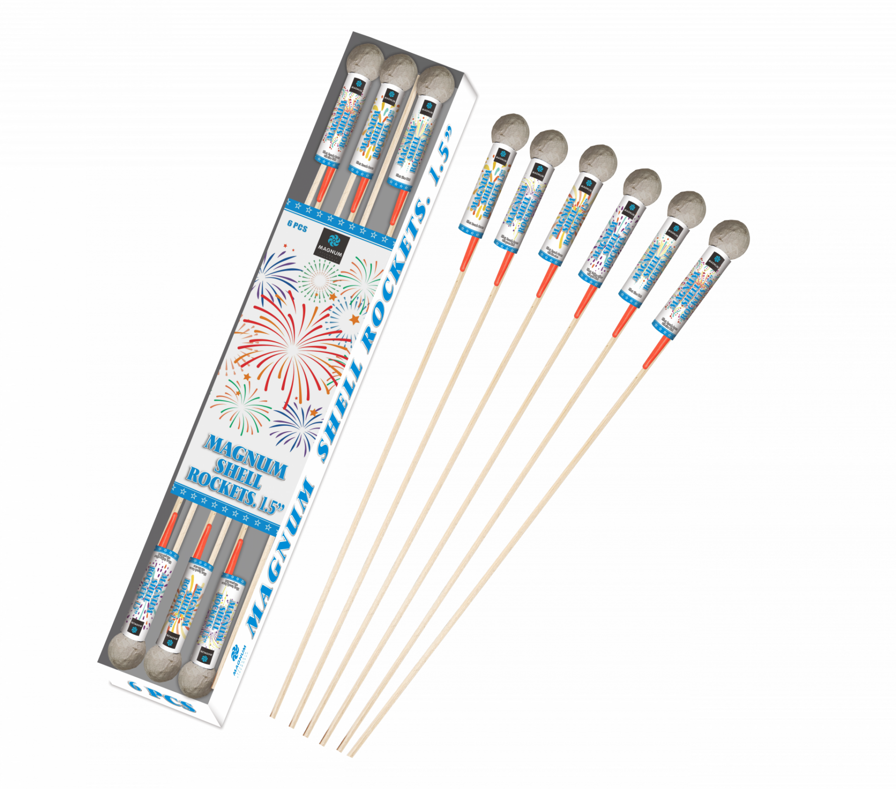 magnum 1.5 shell rockets kugelkopfraketen feuerwerkland shop.de - Feuerwerkland