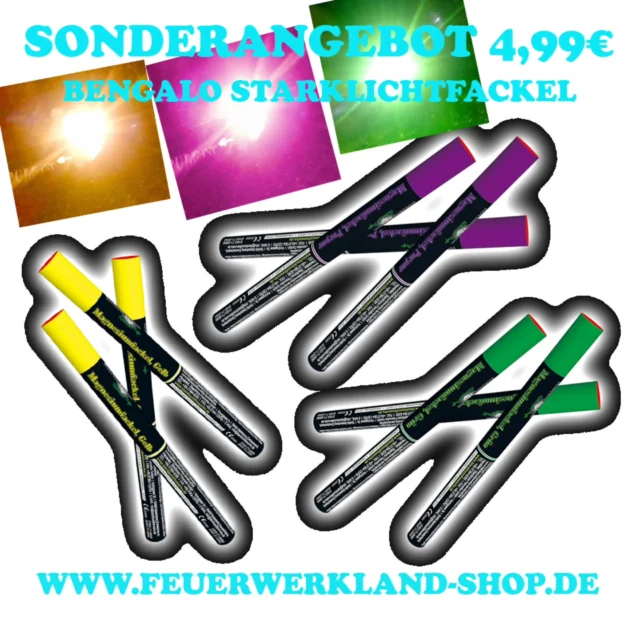 Starklichtfackel, Magnesiumfackel oder auch umgangssprachlich Bengalo genannt 🔥
Jetzt im absoluten Sonderangebot ♨️
Statt 8,99€ nur 4,99€ ✅
https://feuerwerkland-shop.de/?s=Starklichtfackel&post_type=product
Klassischer Bengalo mit extremer Leuchtkraft – ganzjährig frei erhältlich und legal verwendbar!* 
Diese Starklicht-Bengalfackel auf Magnesium Basis erzeugt für ca. 60s ein extrem helles Licht in kräftigen Farben. Die dabei entstehende, starke Rauchentwicklung verleiht dem Effekt etwas gespenstiges und reflektiert das Farbenfeuer. Dieses Produkt ist absolute Spitze unter den Bengalartikeln. Ideal geeignet für Signalgebung, für Illuminationen bei Tageslicht bzw. für Tagesfeuerwerke, für technische Zwecke im Rahmen von Simulationen.
Nur für die Anwendung im Freien! Rauch ist beim Einatmen gesundheitsschädlich. Fußball-Fans sollten bitte beachten, dass der Einsatz von Bengalos und sonstiger Pyrotechnik in öffentlichen Anlagen meist untersagt ist oder einer vorherigen Genehmigung Bedarf.
*Bitte beachten Sie die gesetzl. Bestimmungen für die Verwendung von Pyrotechnik der Kategorie T1. Abgabe und Verwendung nur von Personen ab 18 Jahre
#bengalo #pyroshop #pyrotechnik #feuerwerkland #deinfeuerwerkshop