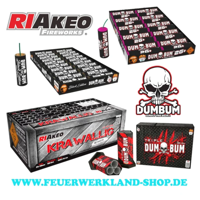 Dumbum Knaller und Riakeo Krawallig jetzt im Feuerwerkland verfügbar! 💣🫪💥🎆
#feuerwerk #dumbum #riakeo #feuerwerkland #deinfeuerwerkshop