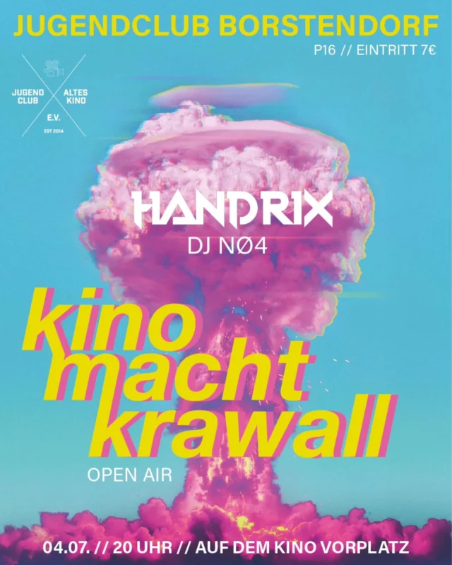 Ein weiterer Open Air Anfang "Kino macht Krawall" in Borstendorf und wir sind dabei!!!
💣🎉🎊🥳🎊🎉💣
@jugendclub_altes_kino_ev
@handrix_dj
@no_4_dj
Konfetti-Show und Feuerwerk gefälligst? Dann kontaktiere uns gerne 🤠
📞 01781340837
#kinomachtkrawall #jugendclubalteskinoev #openair #feuerwerkland #deinfeuerwerkshop